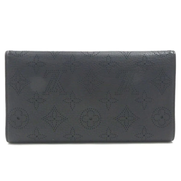 Pre-Owned LOUIS VUITTON Bi-fold long wallet Monogram Mahina Portefeuille Amelia Noir Unisex M95549 (Good) - Modazone (1)