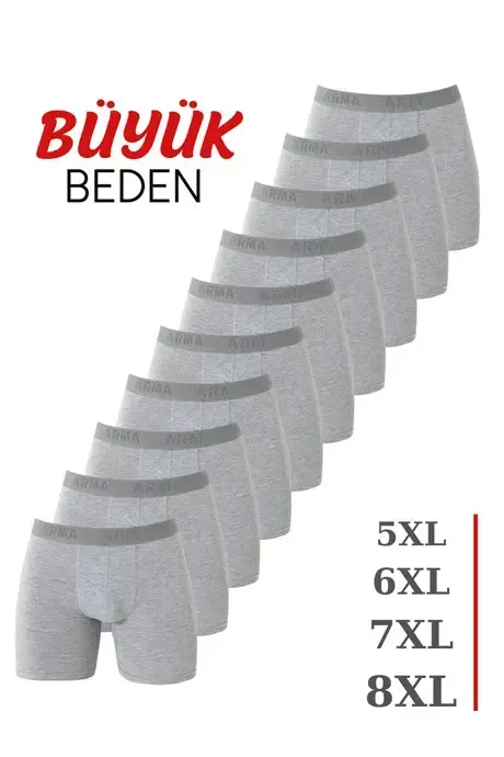 Kulo rangda 10 ta bog'lamli erkaklar uchun ichki kiyim Paxtadan va Lycra dan - 3