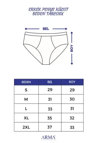 Kulrang 6 dona Erkak Trusik 100% Paxta trikotaj - 5
