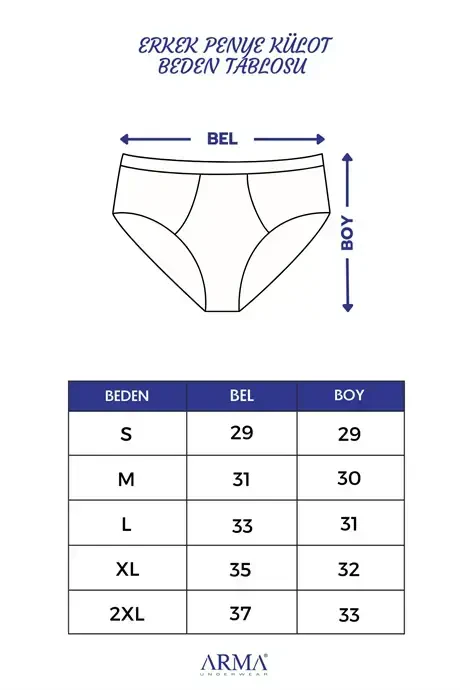 Kulrang 6 dona Erkak Trusik 100% Paxta trikotaj - 5