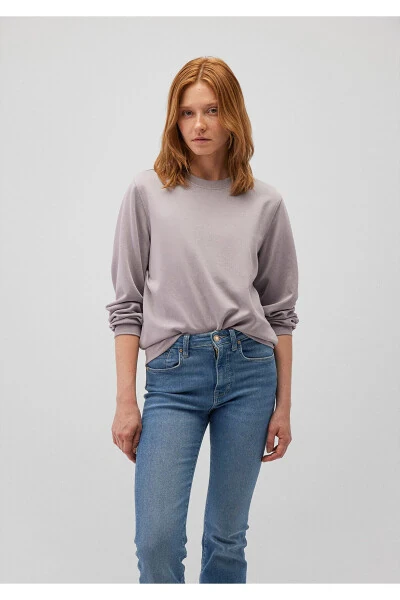 Kulrang bisiklet yoqasi sviter, 1S10253-70115 - MAVI (1)