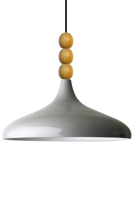 Kulrang Champion yog'och boncukli bitta avize osma salon oshxona butik chiroq-kulrang - 6