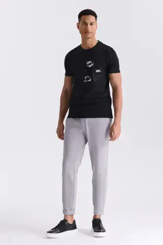 Kulrang Comfort Fit bel qismi rezinali jogger shimlar - Modazone (1)