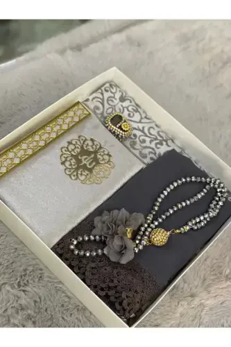 Kulrang diniy sovg'a joynamoz to'plami Kelinlik bo'xchasi Sep to'plami Sovg'a to'plami Onalar kuni, joynamoz to'plami-kulrang - 1