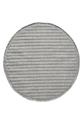 Kulrang Dumaloq Yumshoq To'qimali Gilam Gilam Salon Oshxona Koridor Yo'lak To'quv Mashina Gilami 0011 DAIRA-Kulrang 2 - 5