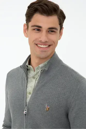 Kulrang erkaklar kardigani-VR086 - U.S. POLO ASSN. (1)