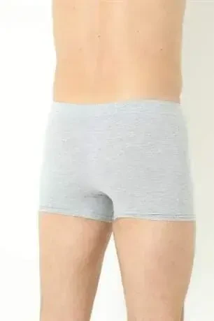 Kulrang erkaklar uchun boxerlar tekis 3 dona paxtadan laykra qo'shilgan - 5