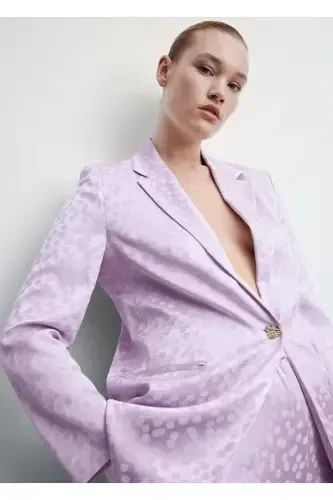 Kulrang-jigarrang atlas blazer ko'ylagi - MANGO (1)