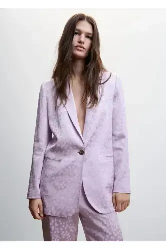 Kulrang-jigarrang atlas blazer ko'ylagi - 3