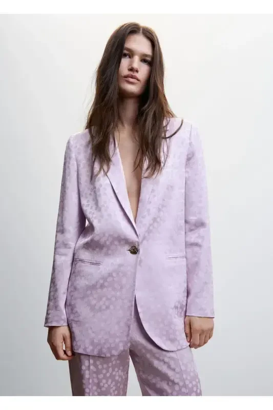 Kulrang-jigarrang atlas blazer ko'ylagi - 3