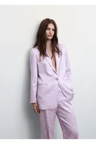 Kulrang-jigarrang atlas blazer ko'ylagi - 7