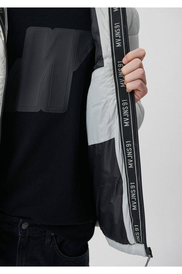 Kulrang kaputli Puffer ko'ylagi - 4