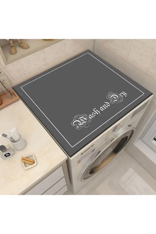 Kulrang kir yuvish mashinasi qopqog'i himoya matasi suyuqlik o'tkazmaydigan sirpanmaydigan yuviladigan - 3