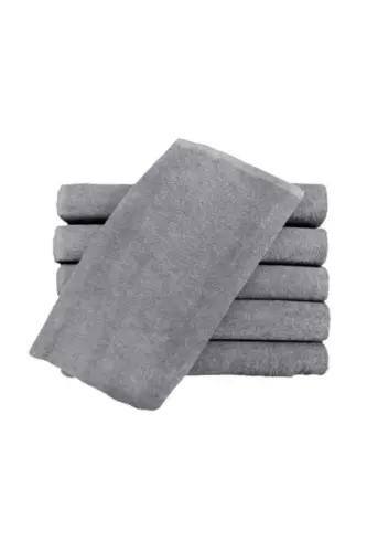 Kulrang qo'l sochiq 4 dona Paket mehmonxona sartaroshxonasi sartaroshi sochiq 100% paxta 200 gr/dona 50x90 sm-Kulrang - 1