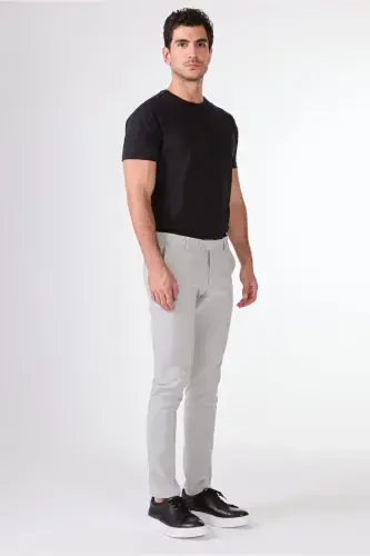 Kulrang rangli, erkaklar uchun ekstra ingichka moslamasi bo'lgan, melanj naqshli klassik shimlar - 103508 - 2