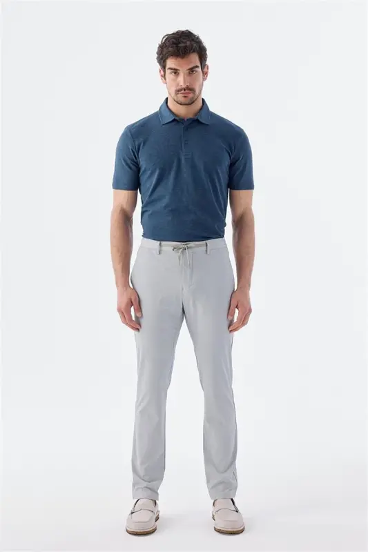 Kulrang Relax Fit Rezinli Sport Shimlar - 2