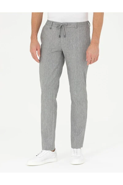 Kulrang Slim Fit Zig'ir Aralash Shimlar - PIERRE CARDIN (1)