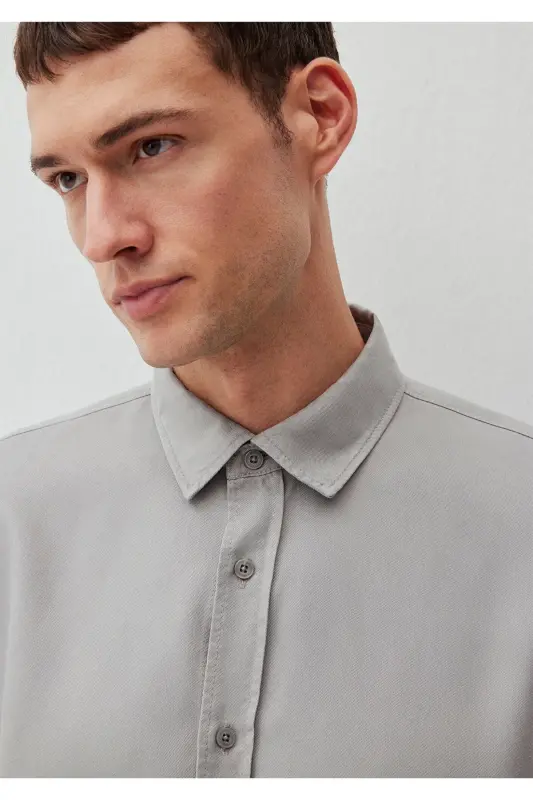 Kulrang Tencel TM Lyocell ko'ylak Regular Fit / Oddiy - 2