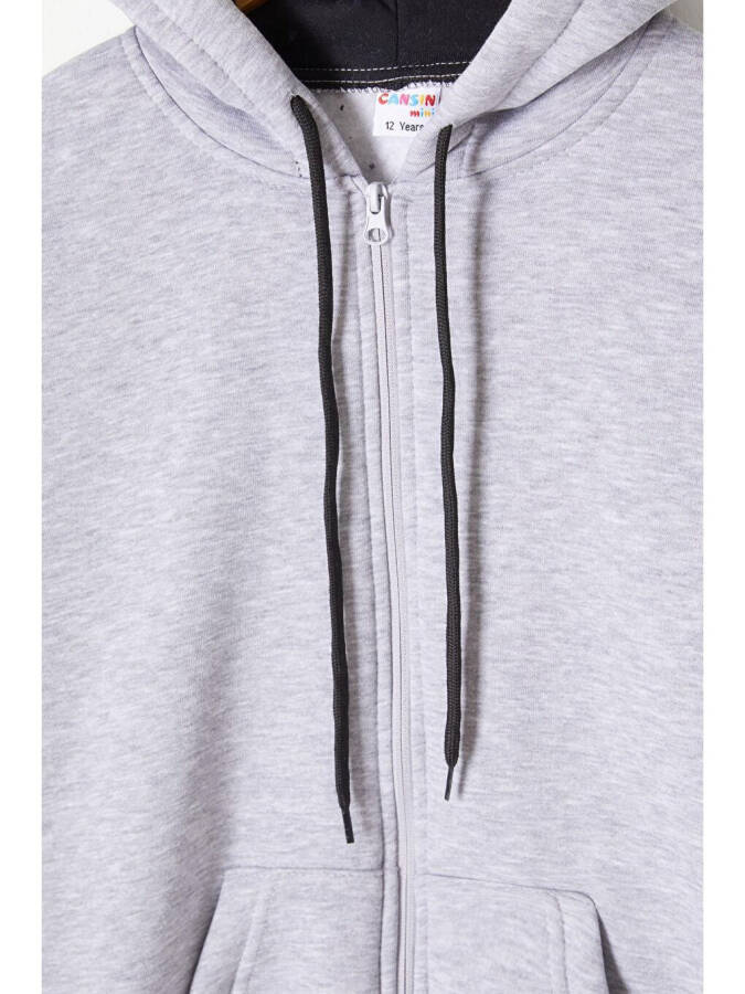 Kulrang uch iplikli shardonli kaputli bolalar ko'ylagi 16765 - 3