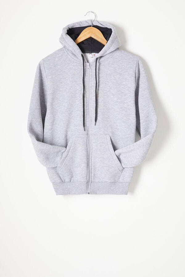 Kulrang uch iplikli shardonli kaputli bolalar ko'ylagi 16765 - 10