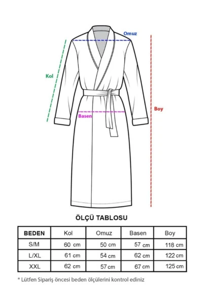 Kulrang Unisex Kimono Müslin Xalat - 100% Paxta & Yuqori Su Yutucu Xalat - 8