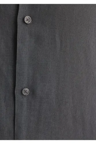 Kulrang zig'ir ko'ylak, regular fason / oddiy bichim 021147 - 7