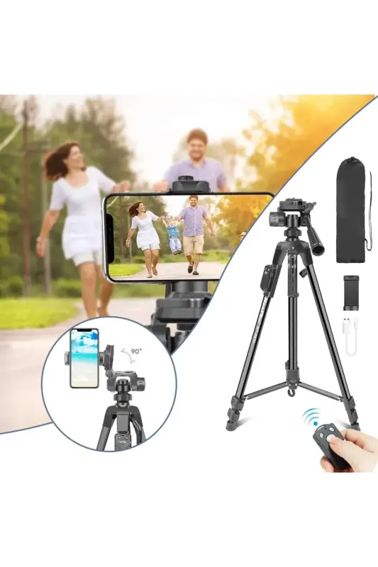 Kumandalı Tripod 155 Kamera Telefon Tripod Profesyonel 1.5m Su Terazili Tripod - 8830 - EN SİGA