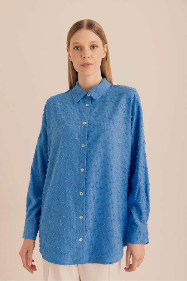 Kumaşı Püskül Detaylı Tunik-Renkli - 2