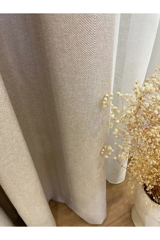 Kumbeji Color - Linen Look 1/3 Dense Pleated Curtain-Kumbeji - 2