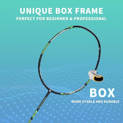 KUMPOO Badminton Racket Carbon Fiber, Badminton Racquet Set with Cover, Badminton Professional Racket Durable for Beginners Outdoor Games Gym - 7