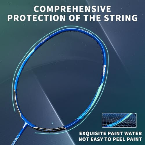 KUMPOO Badminton Racket Carbon Fiber, Badminton Racquet Set with Cover, Badminton Professional Racket Durable for Beginners Outdoor Games Gym - 4