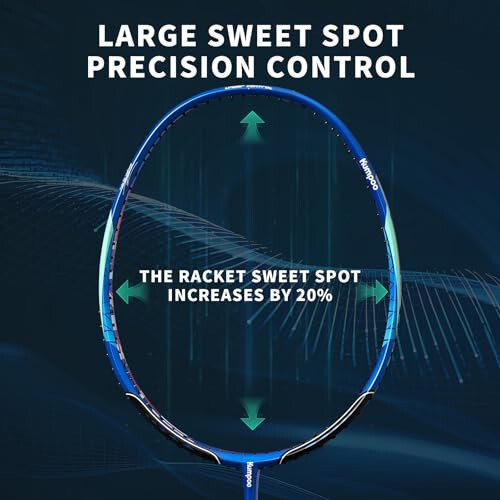 KUMPOO Badminton Racket Carbon Fiber, Badminton Racquet Set with Cover, Badminton Professional Racket Durable for Beginners Outdoor Games Gym - 6