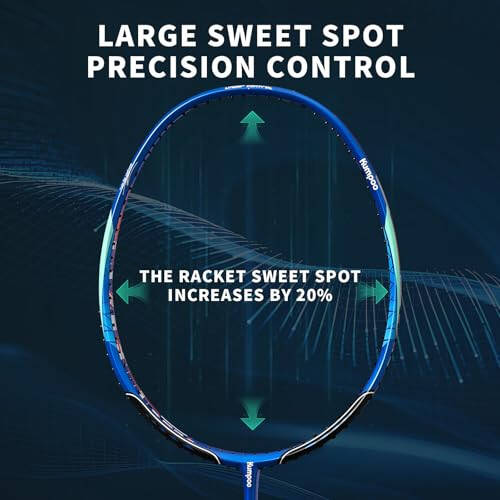KUMPOO Badminton Racket Carbon Fiber, Badminton Racquet Set with Cover, Badminton Professional Racket Durable for Beginners Outdoor Games Gym - 6
