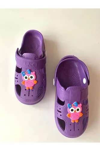 Kundalik ortopedik sirpanmaydigan taglikli hayvon shaklli bolalar sandal shippagi 0002-binafsha - MACHI (1)