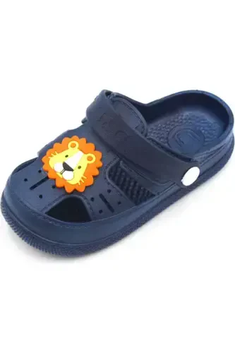 Kundalik ortopedik sirpanmaydigan taglikli hayvon shaklli bolalar sandal shippaklari - To'q ko'k - 2