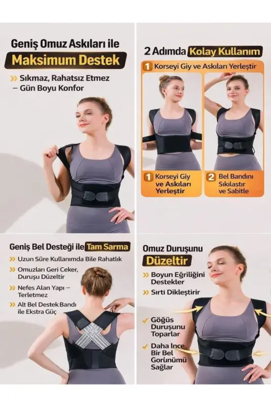 Kundalik Turadigan Holat Kifozi Skolyoz Korse Orqa Holat To'g'rilovchisi Holat To'g'rilovchisi Qiyik Elka Korse - 9