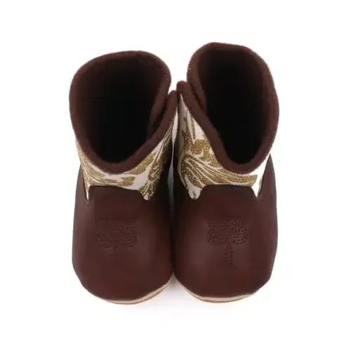 Kuner Baby Cowboy Boots Western Boots Toddler Cowboy Bootie Soft Sole Non-Slip Crib Shoes for Infant Boys Girls0-18 Months - 3