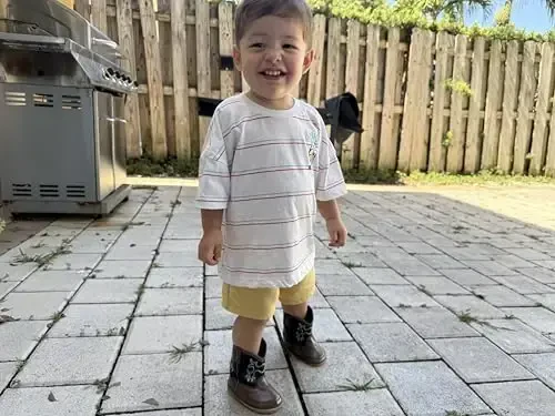 Kuner Baby Cowboy Boots Western Boots Toddler Cowboy Bootie Soft Sole Non-Slip Crib Shoes for Infant Boys Girls0-18 Months - 4