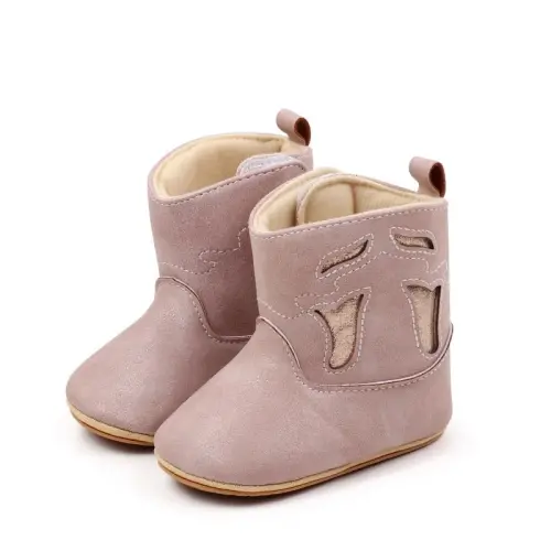Kuner Baby Cowboy Boots Western Boots Toddler Cowboy Bootie Soft Sole Non-Slip Crib Shoes for Infant Boys Girls0-18 Months - 3