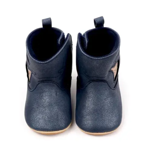 Kuner Baby Cowboy Boots Western Boots Toddler Cowboy Bootie Soft Sole Non-Slip Crib Shoes for Infant Boys Girls0-18 Months - 3