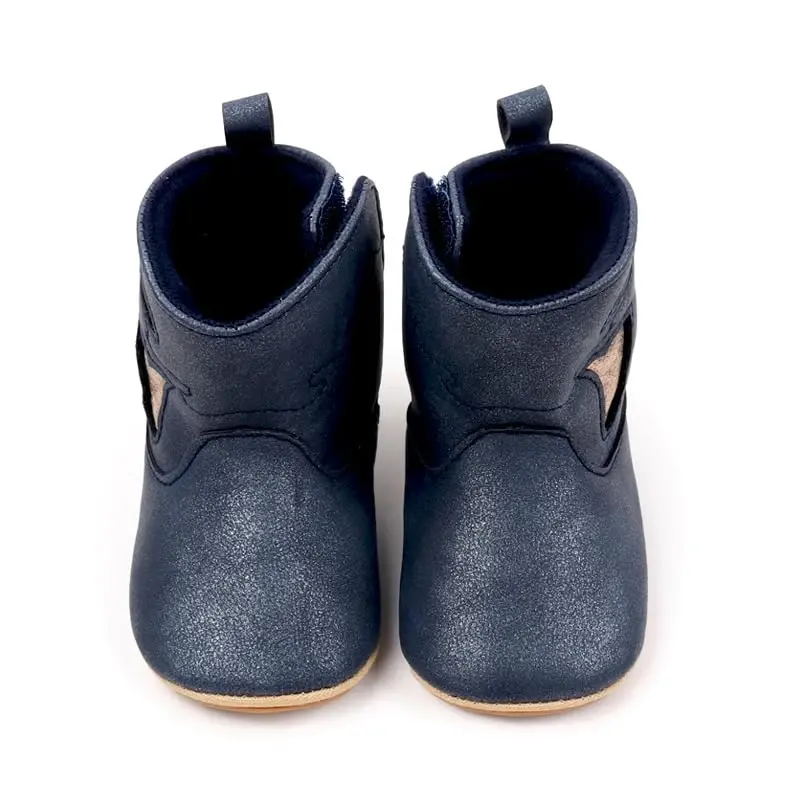 Kuner Baby Cowboy Boots Western Boots Toddler Cowboy Bootie Soft Sole Non-Slip Crib Shoes for Infant Boys Girls0-18 Months - 3