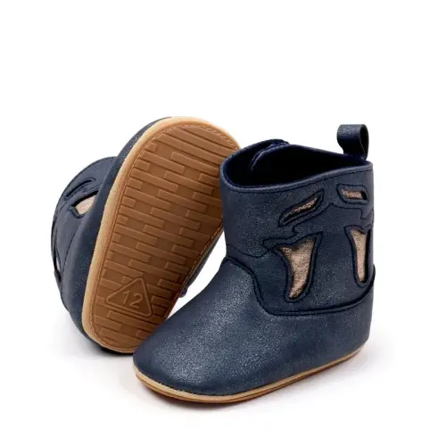 Kuner Baby Cowboy Boots Western Boots Toddler Cowboy Bootie Soft Sole Non-Slip Crib Shoes for Infant Boys Girls0-18 Months - 6