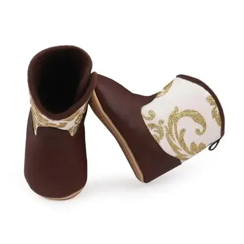 Kuner Baby Cowboy Boots Western Boots Toddler Cowboy Bootie Soft Sole Non-Slip Crib Shoes for Infant Boys Girls0-18 Months - 5