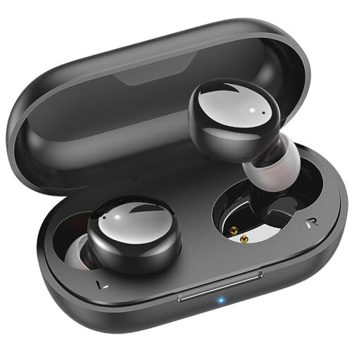 Kurdele Bluetooth Simsiz Quloqchinlari, S8 Chuqur Bass Ovoz 38 soat o'ynash vaqti IPX8 Su o'tkazmaydigan Quloqchinlar Mikrofon bilan aniq qo'ng'iroq Quloq ichidagi Bluetooth Quloqchinlar iPhone, Android uchun Qulay - kurdene