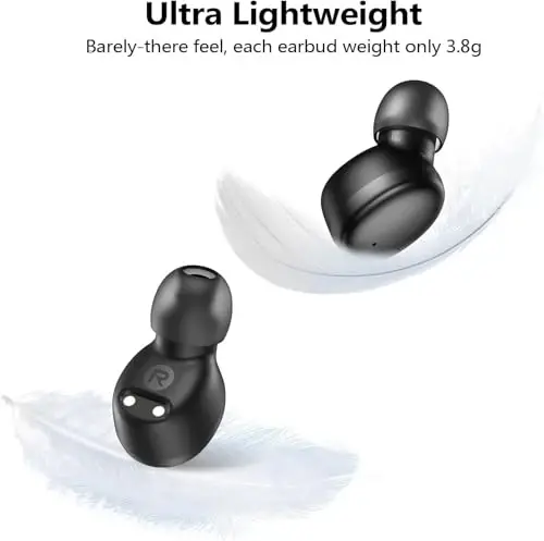 kurdene Wireless Earbuds Bluetooth 5.3 in Ear Buds Light-Weight Headphones,Deep Bass Sound,Built-in Mics Headset,Clear Calls Earphones for Sports Workout - 4