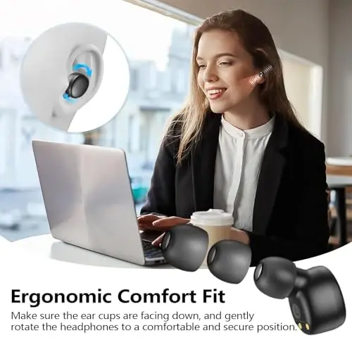 kurdene Wireless Earbuds Bluetooth 5.3 in Ear Buds Light-Weight Headphones,Deep Bass Sound,Built-in Mics Headset,Clear Calls Earphones for Sports Workout - 5