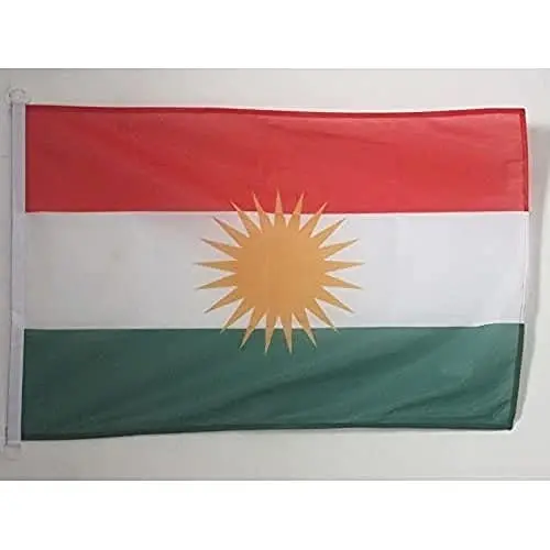 Kurdistan NAUTICAL Flag 18'' x 12'' - Curdistan flags 30 x 45 cm. - Banner 12x18 in for boat - AZ FLAG 