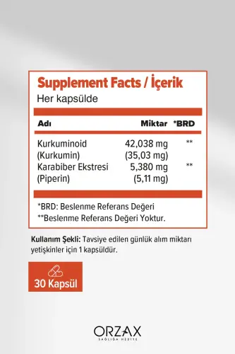 Kurkumin 30 Lı Kapsül - OCEAN (1)