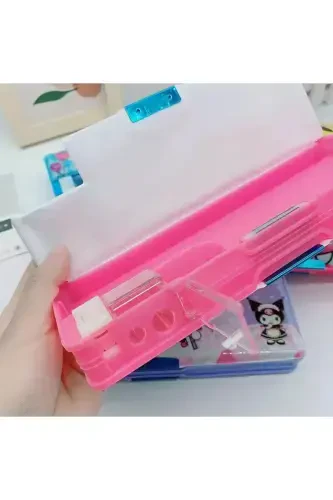 Kuromi, My Melody, Cinnemaroll 3d Lüx Eva Pencil Case, With Sharpener, Pencil Box (1 Piece)-Purple Pencil Sharpener Kuromi - 6