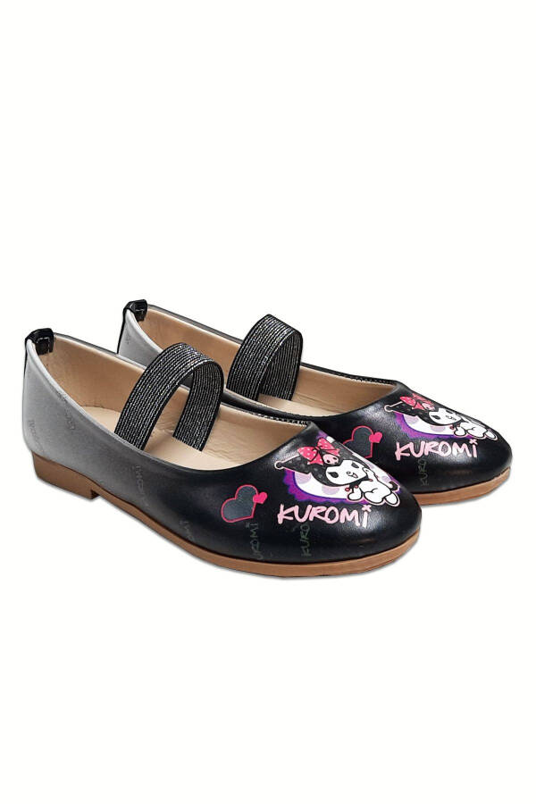 Kuromi Printed Black Children's Ballerina Shoes - 5